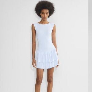 Elegant Light Blue Sleeveless Dress